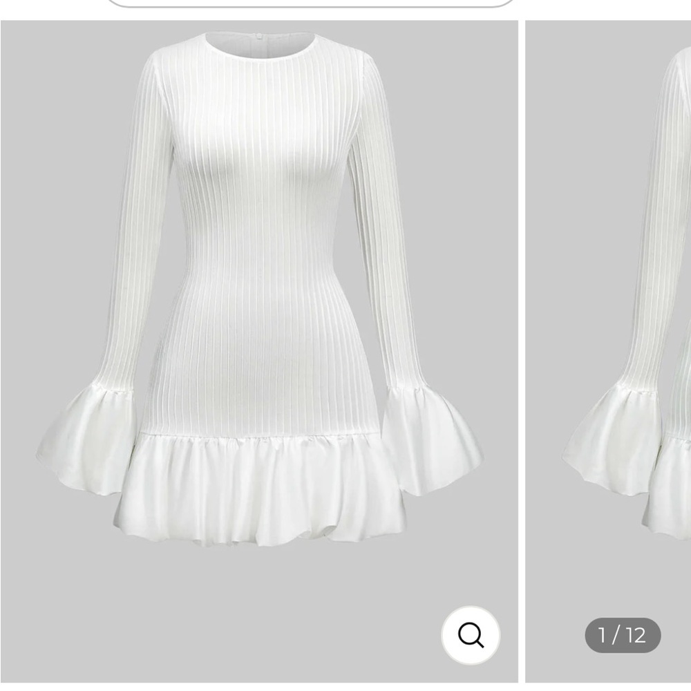 Micas white long sleeve dresss.